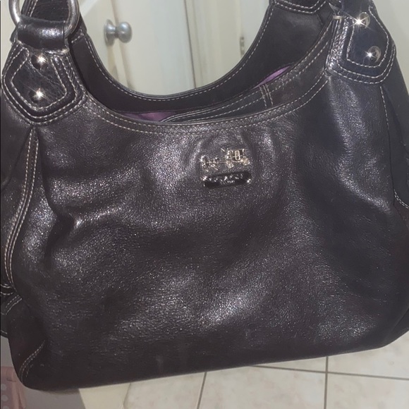 Black leather Coach purse - Picture 8 of 9